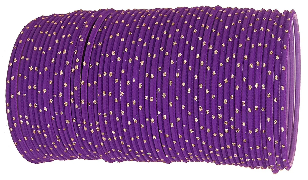 NMII Non-Precious Metal Base Metal with Polka Dots Glossy Finished Bangle Set For Women and Girls