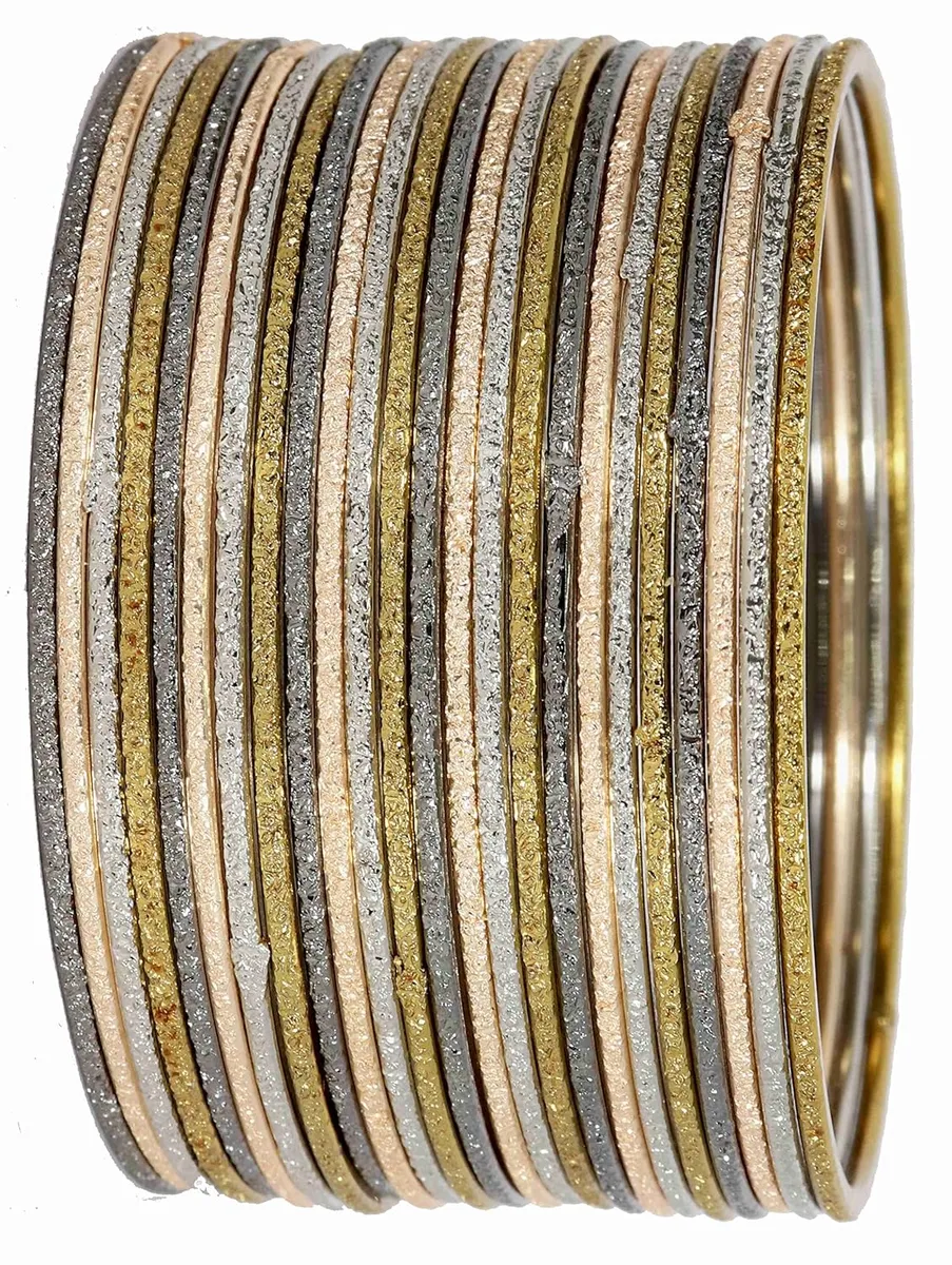 NMII Non-Precious Metal Base Metal Glossy Finished Bangles Set For Women and Girls