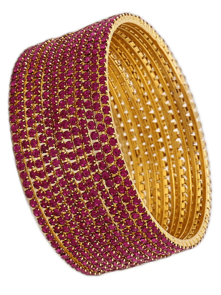 Shining Diva Fashion Set of 12 Latest Traditional Design Gold Plated Stone Bangle for Women