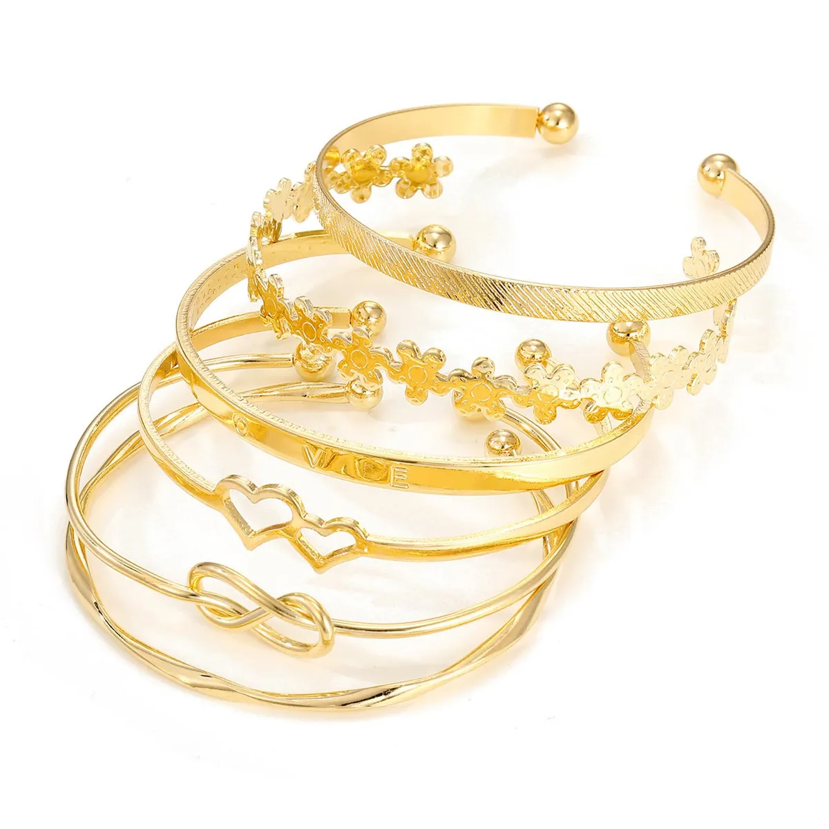 Shining Diva Fashion Set of 6 Stylish Gifts Bangle Bracelets for Women and Girls (16898b)