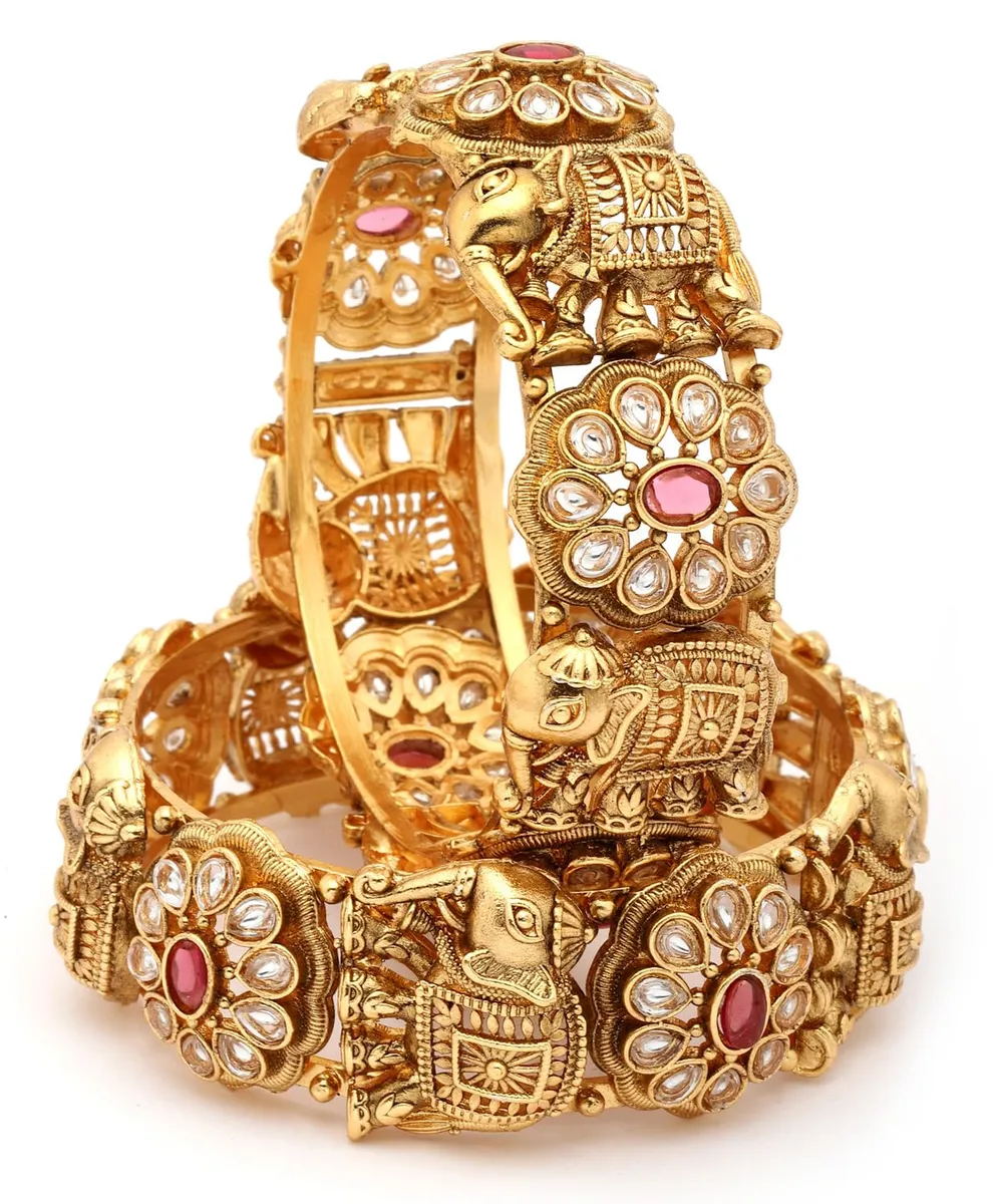 Shining Diva Fashion Bangles for Women Girls Set of 2 Traditional Latest Stylish Design