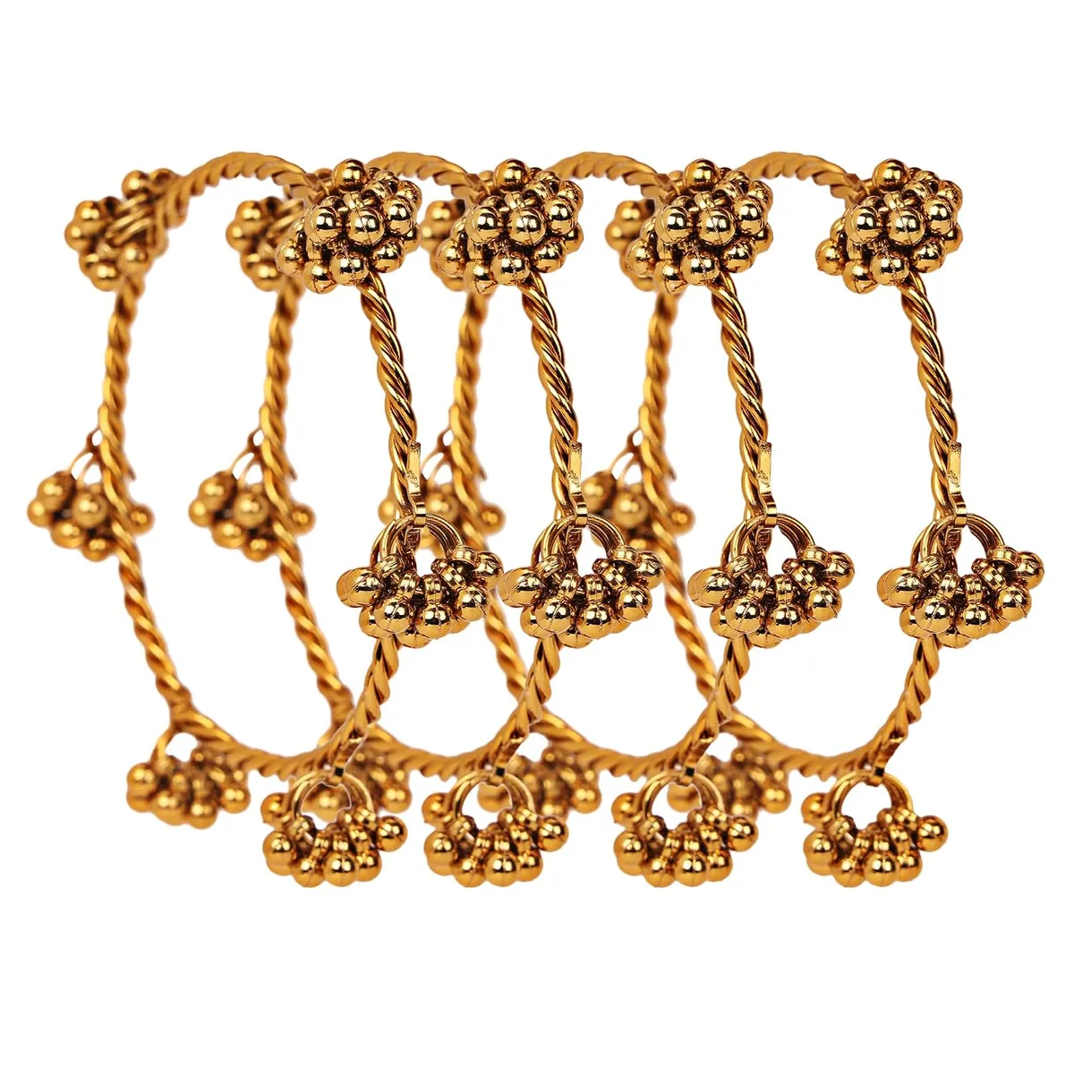 Shining Diva Fashion 4 Pcs Kashmiri Ghungroo Bangles Set for Women | Latest Trendy Stylish Traditional Jewellery