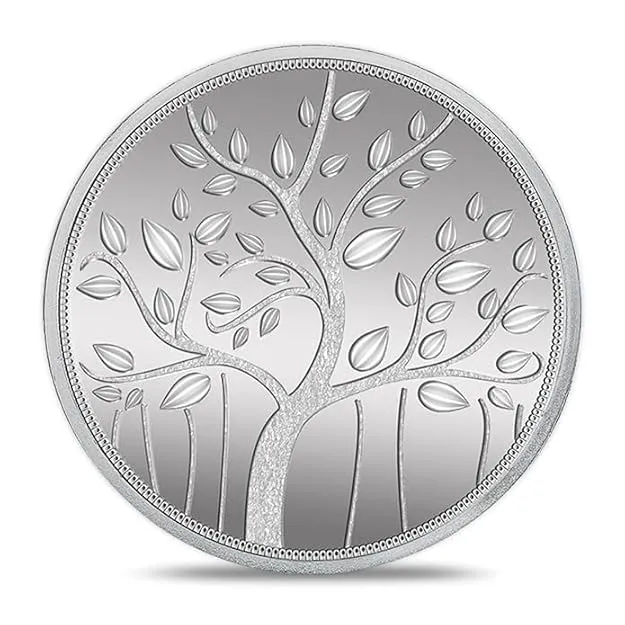 MMTC PAMP 999.9+ Purest Silver Coin, Banyan Tree 5 g Silver Bar