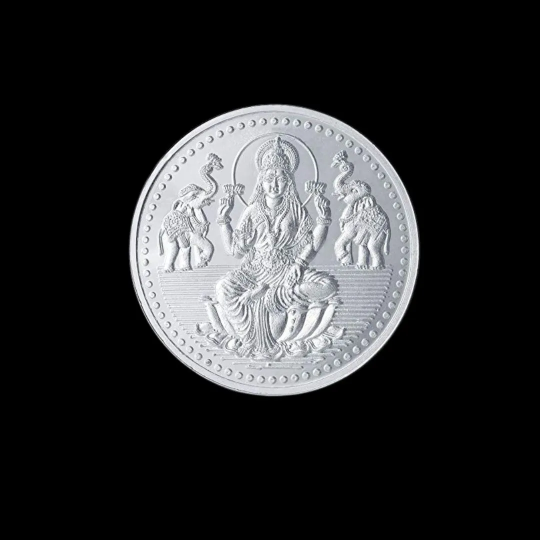 5gm Goddess Laxmi Silver Coin - Sakhi Jwellers
