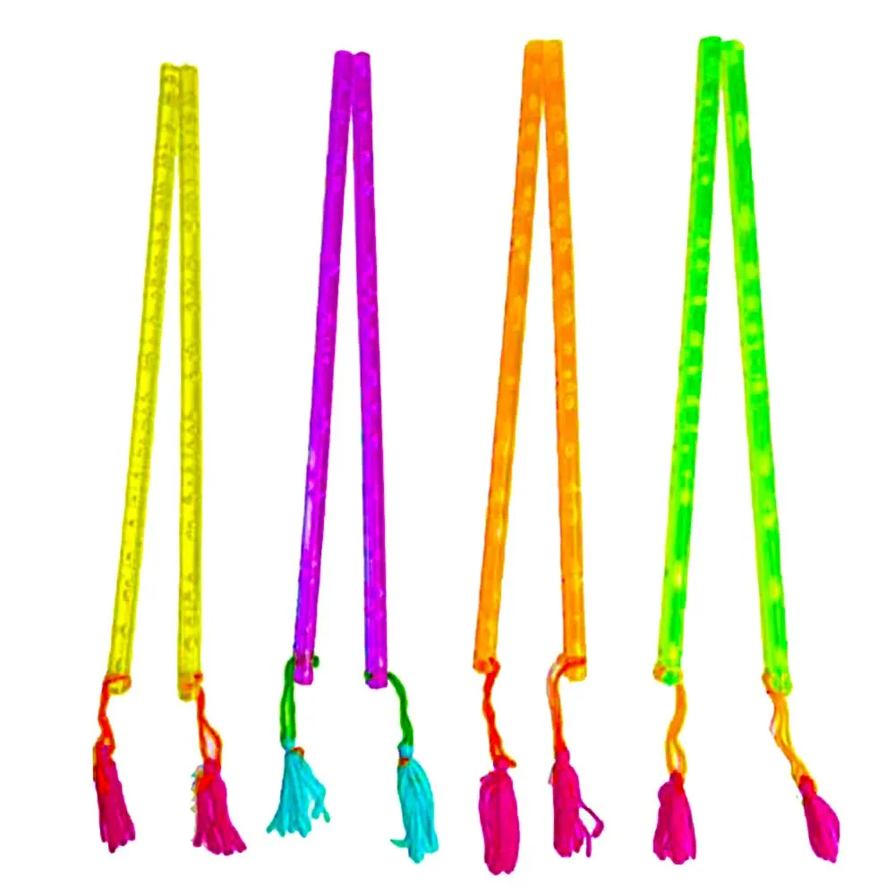 DMS RETAIL Neon PVC Plastic Dandiya Sticks for Dance Garba Sticks for Navratri Celebration kolattam Sticks for Dance Large Size 14.4 Inches Set of (2)