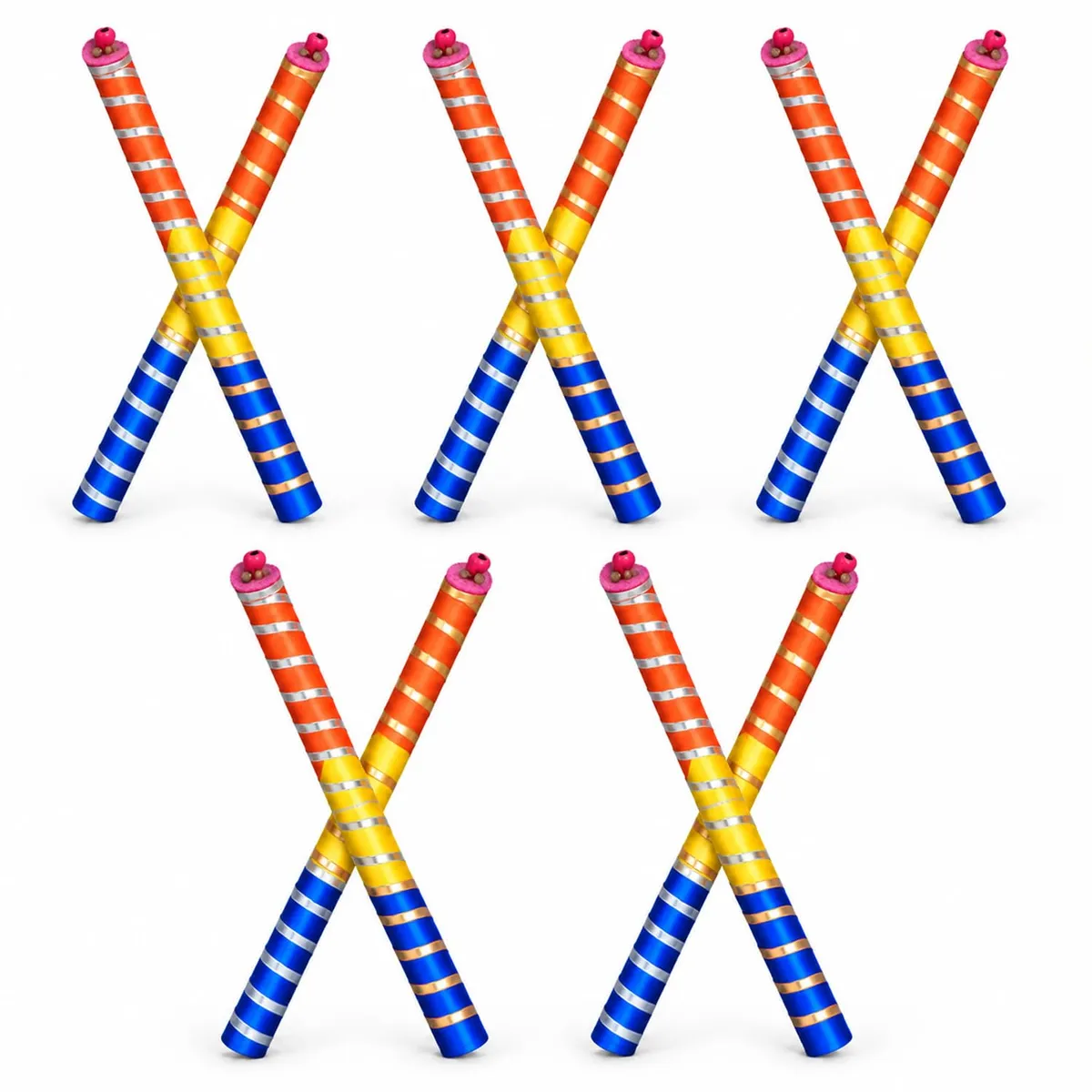 Premium Wooden Dandiya Sticks for Garba Raas Dance, Traditional Indian Festival Dance Accessories for Kids & Adults, Navratri Celebration