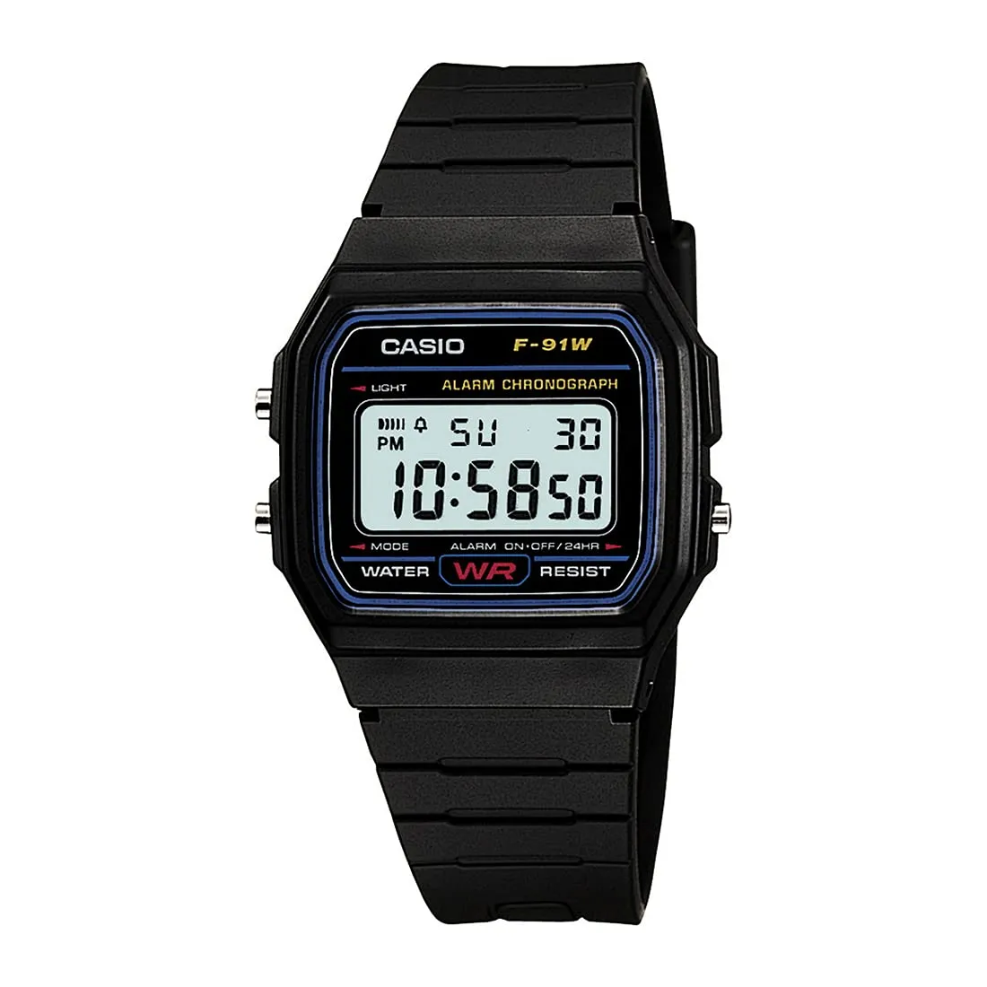 Casio Youth Series Digital Black Dial Unisex Watch - F-91W-1Q(D002)