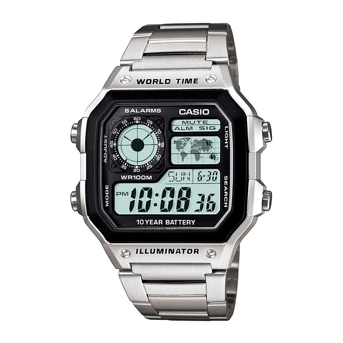 Casio Youth-Digital Black Dial Men's Watch-AE-1200WHD-1AVDF (D099)