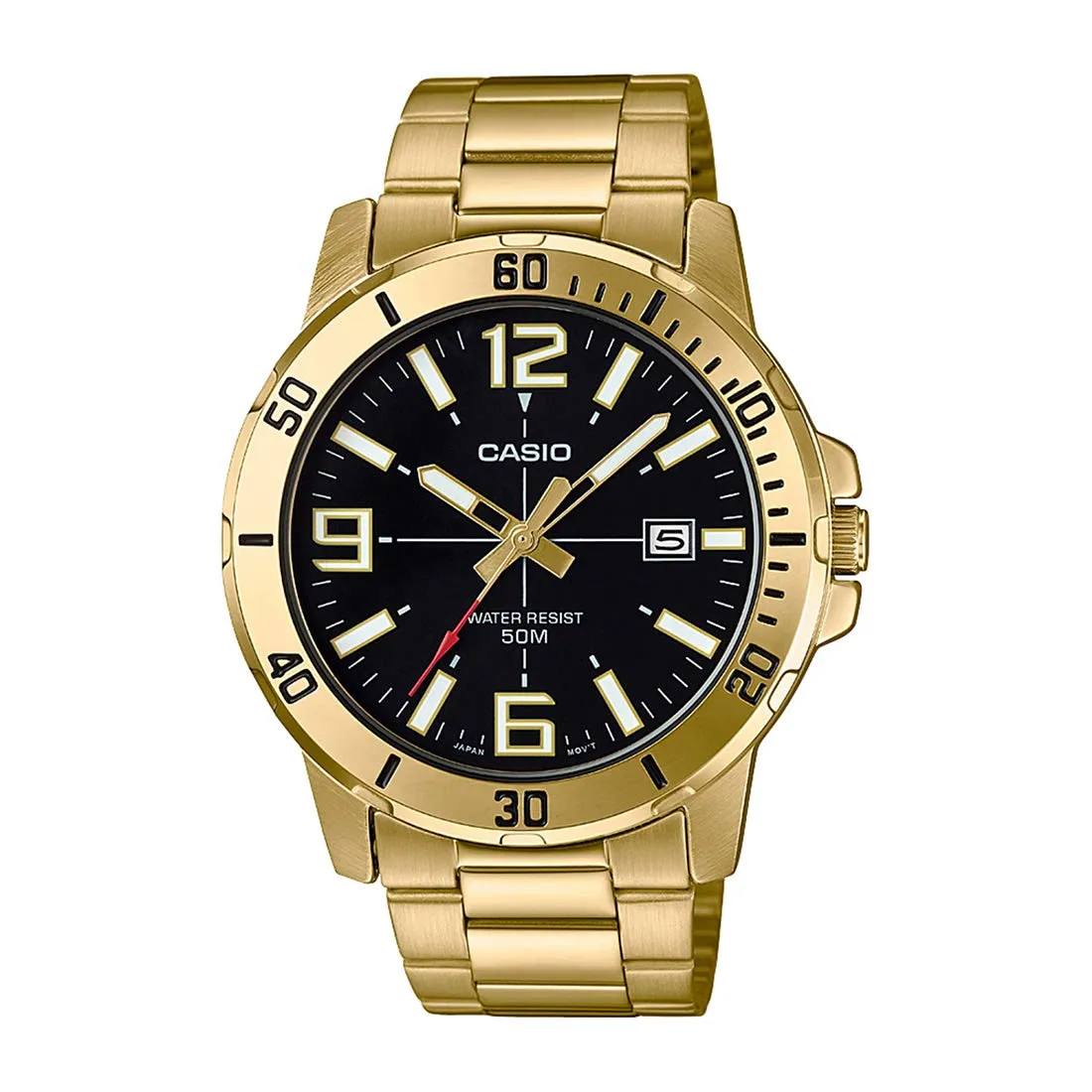 Casio Analog Black Dial Men's Watch - MTP-VD01G-1BVUDF (A1367)