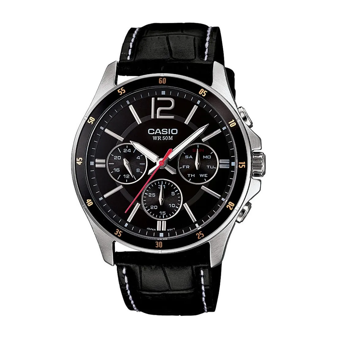 Casio Chronograph Black Dial Men's Watch - MTP-1374L-1AVDF (A834)
