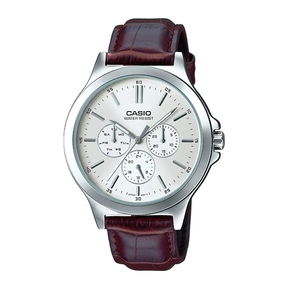 Casio Analog White Dial Men's Watch (MTP-V300L-7AUDF, A1177, Silver)